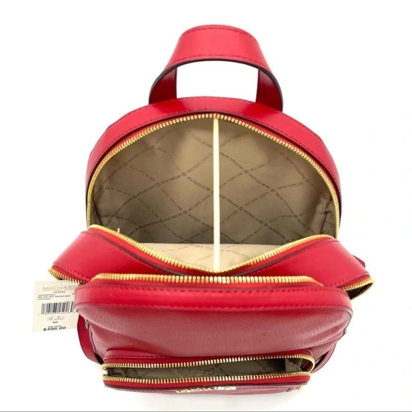 Michael Kors Medium Jaycee Backpack Red - Picture 6 of 11